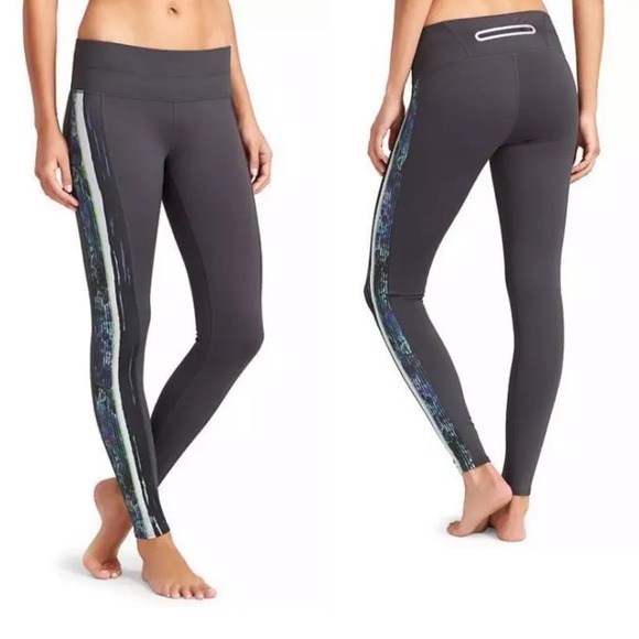 Athleta Swipe Sonar Tights Gray Leggings Small - Picture 2 of 16